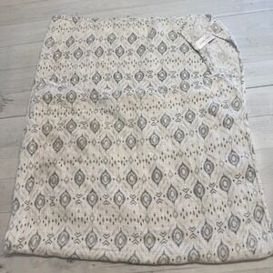 Angel Dear Grey and white baby swaddle blanket